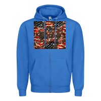 True Royal American flag leopard tumbler Zipper Hoodie - HowdyJamesFarm