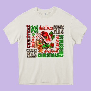 Christmas Heavy Core Tee Designed By Adodesignshop