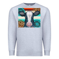 Heather Grey Cow Tumbler Premium Sweatshirt - CowCowDesign