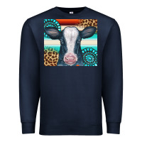 Navy Cow Tumbler Premium Sweatshirt - CowCowDesign