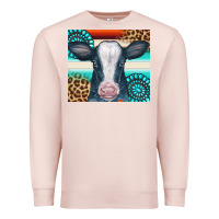 Pale Pink Cow Tumbler Premium Sweatshirt - CowCowDesign