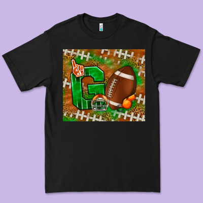 Go American Football Leopard Premium Tee Designed By Nancycooperartshop