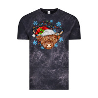 Cloud Black christmas cow Vintage Tee - MaliasSmallBusiness