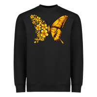 Black childhood cancer butterfly Heavyweight Sweatshirt - Jasminsmagicworld