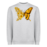 Heather Grey childhood cancer butterfly Heavyweight Sweatshirt - Jasminsmagicworld