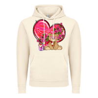 Vintage Artic valentines heart with bear Vintage Hoodie - NancyCooperArtShop