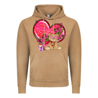 Vintage Camel valentines heart with bear Vintage Hoodie - NancyCooperArtShop
