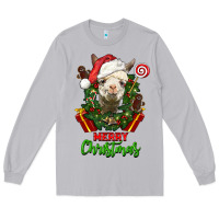 Moon Dust merry christmas alpaca face Long Sleeve Tee - LillyAllenDesigns
