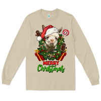 Mushroom merry christmas alpaca face Long Sleeve Tee - LillyAllenDesigns