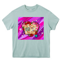 Arona valentines day playing cards and pearl watercolor Heavy Core Tee - AdoDesignShop
