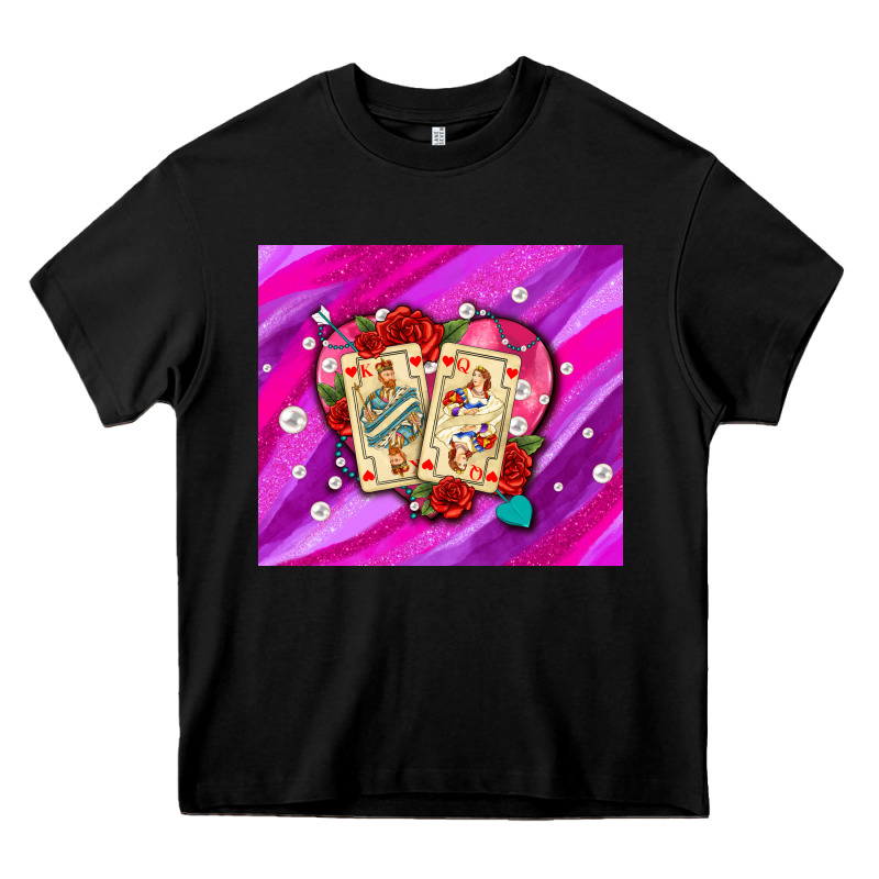 Valentines Day Playing Cards And Pearl Watercolor Heavy Core Tee by AdoDesignShop | Teevron