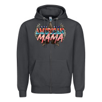 Smoke American mama 4th of july Zipper Hoodie - HowdyJamesFarm