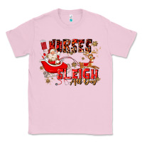 Bubblegum Pink nurses sleigh all day Classic Tee - MaliasSmallBusiness