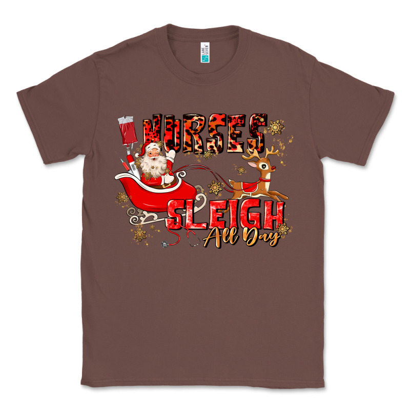 Nurses Sleigh All Day Classic Tee by MaliasSmallBusiness | Teevron