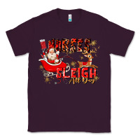 Plum nurses sleigh all day Classic Tee - MaliasSmallBusiness