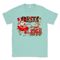 Seafoam nurses sleigh all day Classic Tee - MaliasSmallBusiness
