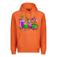 Carrot Mardi Gras coffee cups Premium Hoodie - HowdyJamesFarm