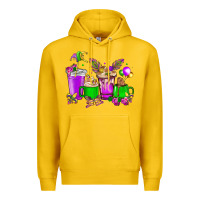 Lemon Mardi Gras coffee cups Premium Hoodie - HowdyJamesFarm