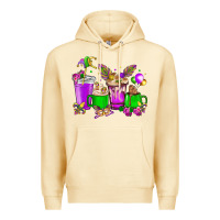 Pina Colada Mardi Gras coffee cups Premium Hoodie - HowdyJamesFarm