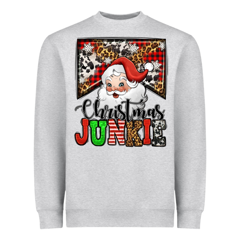 Christmas Junkie Santa Claus Heavyweight Sweatshirt by Jasminsmagicworld | Teevron