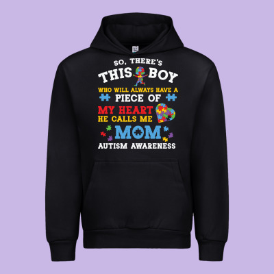 Lil Autism Mom Urban Hoodie Designed By Cowhidedigitalart