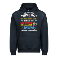 Navy LIL Autism Mom Urban Hoodie - CowhideDigitalArt