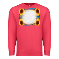 Cardinal Serape Bleached Sunflowers Leopard Background Premium Sweatshirt - CowCowDesign