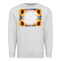 Dove Grey Serape Bleached Sunflowers Leopard Background Premium Sweatshirt - CowCowDesign