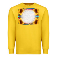 Lemon Serape Bleached Sunflowers Leopard Background Premium Sweatshirt - CowCowDesign