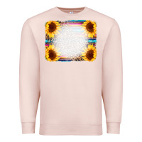 Pale Pink Serape Bleached Sunflowers Leopard Background Premium Sweatshirt - CowCowDesign