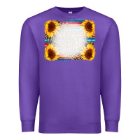 Purple Serape Bleached Sunflowers Leopard Background Premium Sweatshirt - CowCowDesign