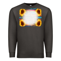 Smoke Serape Bleached Sunflowers Leopard Background Premium Sweatshirt - CowCowDesign