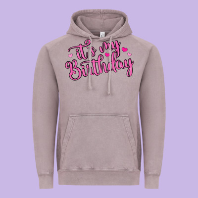It S My Birthday Vintage Hoodie Designed By Maliassmallbusiness