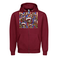 American Flag Lips Leopard  Tumbler Zipper Hoodie | Teevron