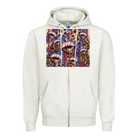 Oatmeal Heather American flag lips leopard  tumbler Zipper Hoodie - HowdyJamesFarm