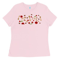 Bubblegum Pink rosses and keys Ladies Tee - AdoDesignShop