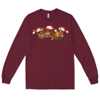 Burgundy christmas red angus cows Long Sleeve Tee - LillyAllenDesigns
