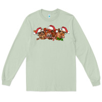 Matcha christmas red angus cows Long Sleeve Tee - LillyAllenDesigns