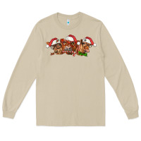 Mushroom christmas red angus cows Long Sleeve Tee - LillyAllenDesigns