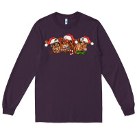 Plum christmas red angus cows Long Sleeve Tee - LillyAllenDesigns