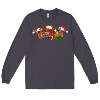 Smoke christmas red angus cows Long Sleeve Tee - LillyAllenDesigns