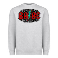 Heather Grey lightning bolt babe Heavyweight Sweatshirt - Jasminsmagicworld