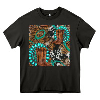 Asphalt cowboy boot and gemstone Heavy Core Tee - BundleAndBundleShop