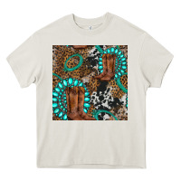 Cowboy Boot And Gemstone Heavy Core Tee | Teevron