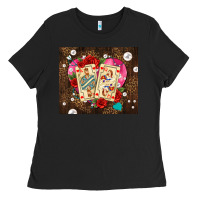 Black playing cards and pearls Ladies Tee - AdoDesignShop
