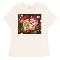 Bone playing cards and pearls Ladies Tee - AdoDesignShop
