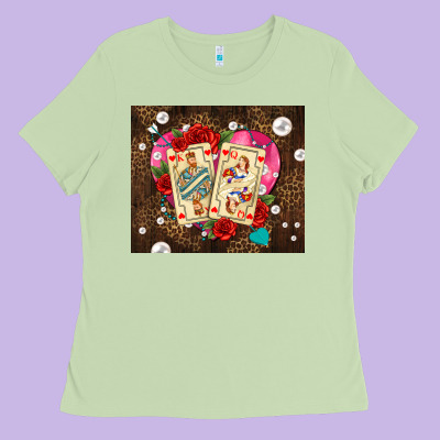 Playing Cards And Pearls Ladies Tee Designed By Adodesignshop