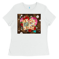 White playing cards and pearls Ladies Tee - AdoDesignShop