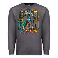 Charcoal Heather western wild soul Premium Sweatshirt - OliviaCreatesArt
