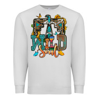 Dove Grey western wild soul Premium Sweatshirt - OliviaCreatesArt